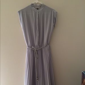 Pleated skirt midi dress